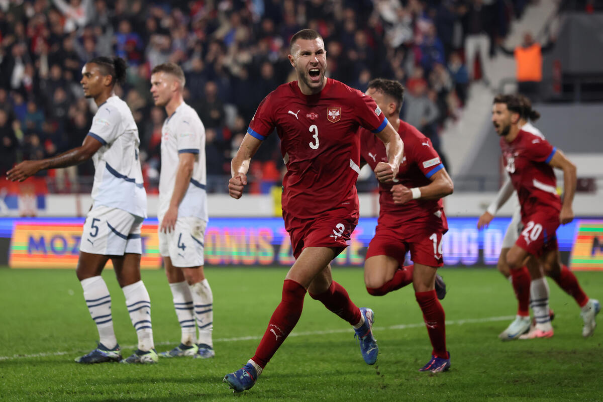 fudbaler reprezentacije Srbije na utakmici UEFA Lige nacija protiv Svajcarske na stadionu Dubocica, Leskovac 12.10.2024. godine Foto: Marko Metlas Fudbal, Reprezentacija, Srbija, Svajcarska, UEFA Liga nacija