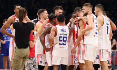 kosarkas Crvene zvezde na utakmici Jadranske ABA lige protiv Mornara Bar u hali Stark Beogradska arena, Beograd 28.09.2024. godine Foto: Marko Metlas Kosarka, Crvena zvezda, Jadranska ABA liga, Mornar Bar