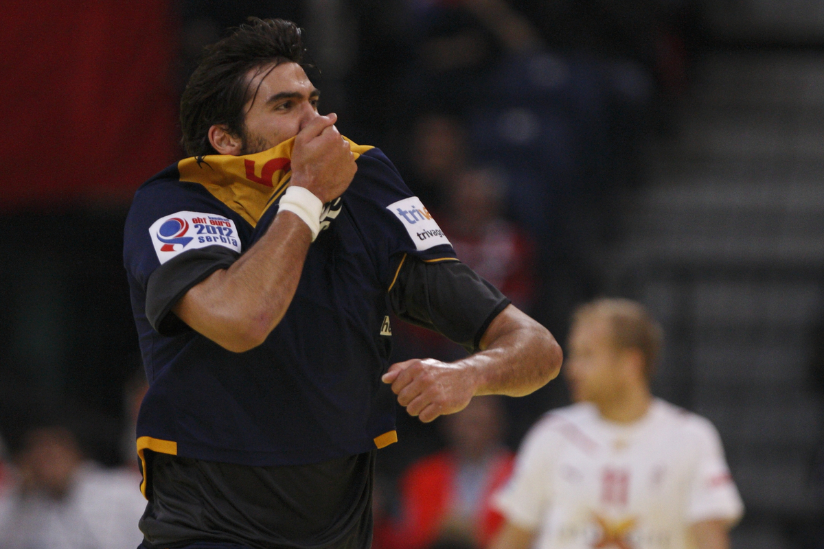 Jorge Maqueda Pena Horhe Makeda Penja rukomet reprezentacija Spanija polufinale EHF Evropsko prvenstvo utakmica protiv Danska u hali Beogradska arena 27.01.2012. godine Foto: Marko Metlas