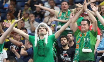 NAVIJACI kosarkasa Zalgirisa Kaunas na utakmici za trece mesto Fajnal Fora F4 Evrolige protiv CSKA Moskva u hali Stark Beogradska arena, Beograd 20.05.2018. godine Foto: Marko Metlas Kosarka, CSKA Moskva, Evroliga, Zalgiris Kaunas, Fajnal for