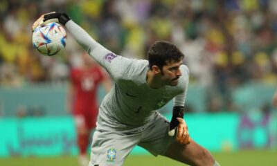 ALISSON Alison golman fudbalera reprezentacije Brazila na utakmici FIFA Svetskog prvenstva 2022 protiv Srbije na stadionu Lusail, Doha, 24.11.2022. godine Foto: Marko Metlas Fudbal, Srbija, Brazil, FIFA Svetsko prvenstvo 2022, Katar