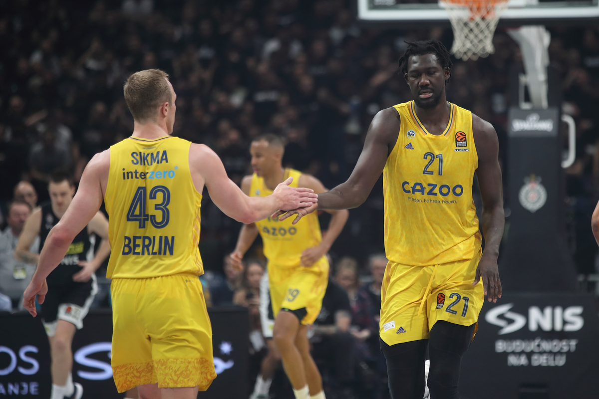 CHRIST KOUMADJE Krist Kumadje kosarkas Albe Berlin na utakmici Evrolige protiv Partizana u hali Stark Beogradska arena, Beograd 02.03.2023. godine Foto: Marko Metlas Kosarka, Partizan, Evroliga, Alba Berlin