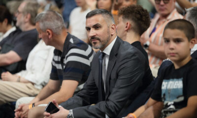 MILIJA VOJINOVIC komesar ABA lige, kosarkas Partizana na utakmici finala Jadranske ABA lige protiv Crvene zvezde u hali Stark Beogradska arena, Beograd 22.06.2023. godine Foto: Marko Metlas Kosarka, Crvena zvezda, Finale, Jadranska ABA liga, Partizan