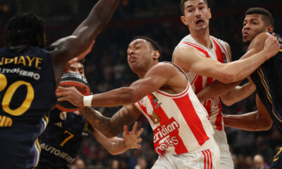 YAGO DOS SANTOS Jago Dos Santos kosarkas Crvene Zvezde na utakmici Evrolige protiv Real Madrida u hali Beogradska Stark Arena, Beograd 19.12.2023. godine Foto: Ivica Veselinov / MN PRESS KOSARKA, BASKETBALL, EVROLIGA, EUROLEAGUE, CRVENA ZVEZDA, REAL MADRID