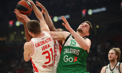 LAURYNAS BIRUTIS Laurinas Birutis kosarkas Zalgirisa na utakmici Evrolige protiv Crvene zvezde u hali Beogradska Stark Arena, Beograd 09.02.2024. godine Foto: Ivica Veselinov / MN PRESS KOSARKA, BASKETBALL, EVROLIGA, EUROLEAGUE, CRVENA ZVEZDA, ZALGIRIS