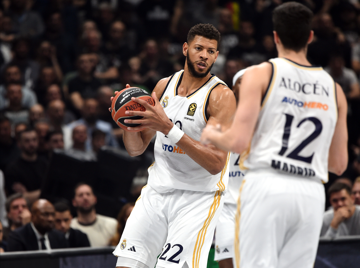 WALTER TAVARES Valter Tavarez, kosarkas Reala, na utakmici Evrolige protiv Partizana, u Beogradskoj Stark Areni. Beograd, 21.03.2024. foto: Nebojsa Parausic / MN Press Kosarka, Euroleague, Partizan, Real Madrid