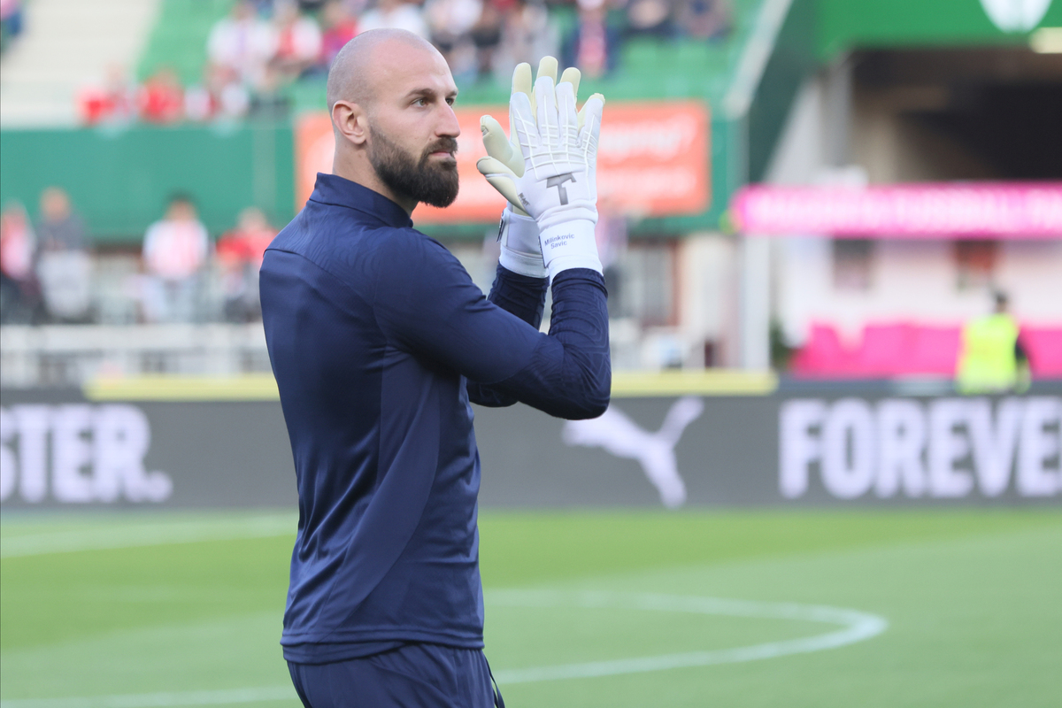 VANJA MILINKOVIC SAVIC golman fudbalera reprezentacije Srbije na prijateljskoj utakmici protiv Austrije na stadionu Ernst Hapel, Bec 04.06.2024. godine Foto: Marko Metlas Fudbal, Srbija, Austrija, Prijateljska utakmica