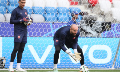 VANJA MILINKOVIC SAVIC golman fudbalera reprezentacije Srbije trening pred utakmicu UEFA Evropskog prvenstva 2024 godine protiv Slovenije stadion Minhen fudbal arena, Minhen, 19.06.2024. godine Foto: Marko Metlas Fudbal, Reprezentacija, Srbija, UEFA Evropsko prvenstvo, EURO 2024