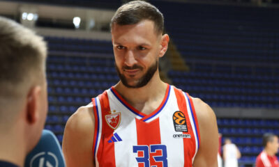 UROS PLAVSIC kosarkas Crvene zvezde na Media dej Evrolige u hali Aleksandar Nikolic Pionir, Beograd 04.09.2024. godine Foto: MN press/ss Kosarka, Crvena zvezda, Evroliga, Media day