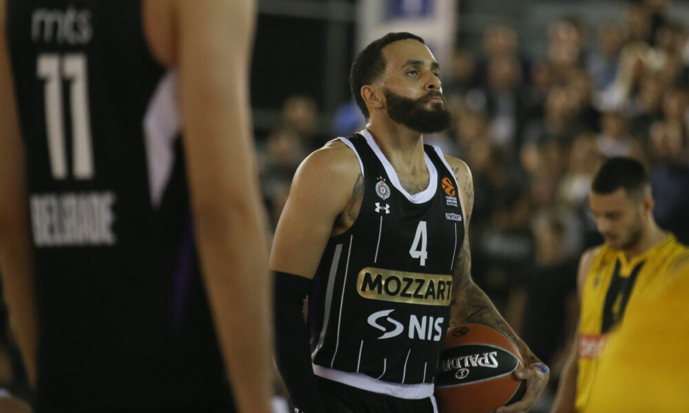 DUANE WASHINGTON Dvejn Vasington kosarkas Partizana na prijateljskoj utakmici protiv AEK-a u hali 3 Beogradskog Sajma, Beograd 13.09.2024. godine Foto: Ivica Veselinov / MN PRESS KOSARKA, BASKETBALL, PARTIZAN, AEK