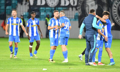 RADOST fudbalera OFK Beograda na utakmici Superlige Prvenstva Srbije protiv Partizana na stadionu Kraljevica, Zajecar 15.09.2024. godine Foto: MN PRESSFudbal, Partizan, Superliga Prvenstvo Srbije,OFK Beograd