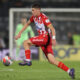 ANDRIJA MAKSIMOVIC fudbaler Crvene zvezde na utakmici Superlige Prvenstva Srbije protiv MARIO JURCEVIC iz Partizana na stadionu Partizana, Beograd, 23.09.2024. godine Foto: Marko Metlas Fudbal, Crvena zvezda, Superliga Prvenstvo Srbije, Partizan