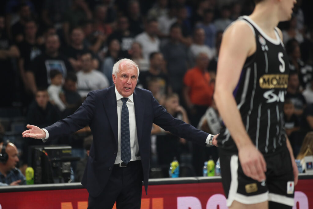 ZELIMIR OBRADOVIC ZELJKO trener kosarkasa Partizana na utakmici ABA lige protiv Borca u hali Beogradska Arena, Beograd 25.09.2024. godine Foto: Ivica Veselinov / MN PRESS KOSARKA, BASKETBALL, ABA LIGA, ABA LEAGUE, PARTIZAN, KK BORAC CACAK