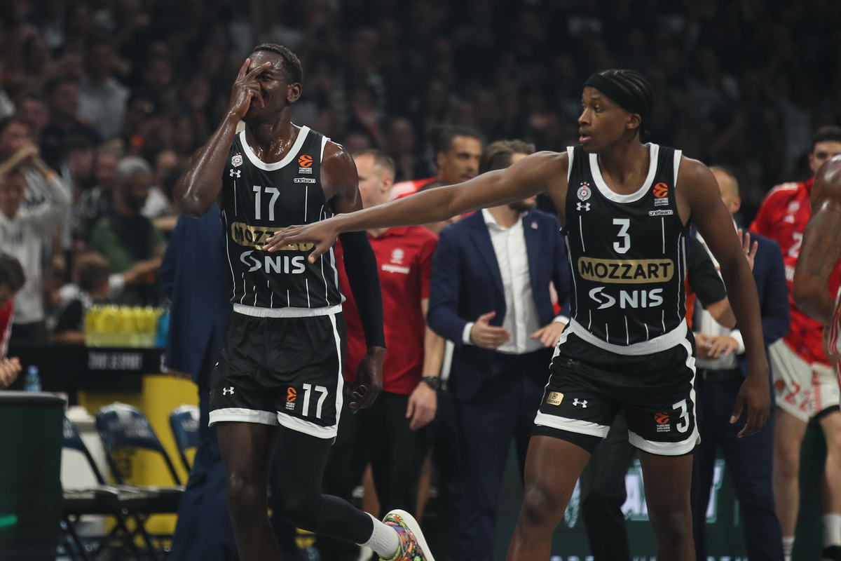 kosarkas Partizana na utakmici Evrolige protiv Bajerna u hali Beogradska Arena, Beograd 15.10.2024. godine Foto: Ivica Veselinov / MN PRESS KOSARKA, BASKETBALL, EVROLIGA, EUROLEAGUE, PARTIZAN, BAYERN, BAJERN