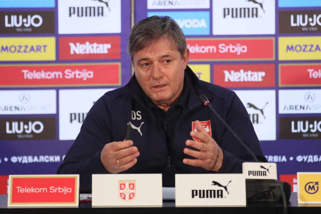 DRAGAN STOJKOVIC PIKSI selektor i trener fudbalera reprezentacije Srbije na press konferenciji u sportskom centru FSS, Stara Pazova 07.10.2024. godine Foto: Ivica Veselinov / MN Press Fudbal, Srbija, Pres konferencija