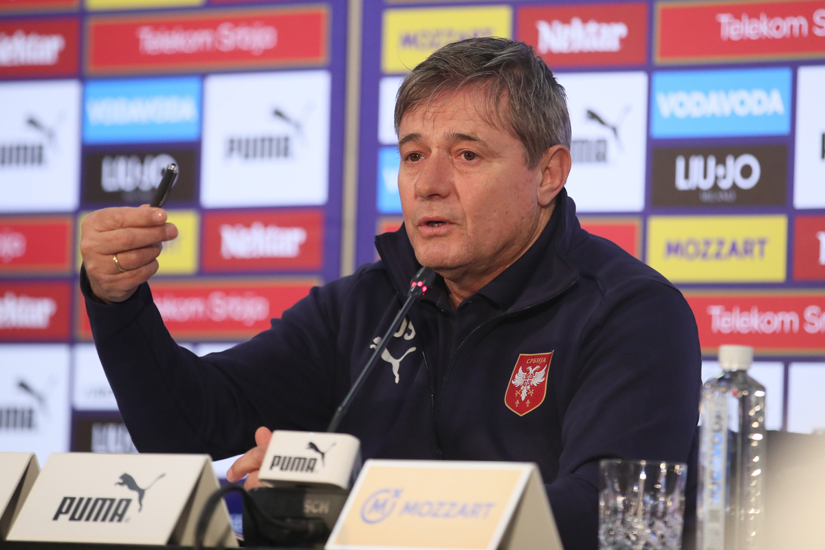 DRAGAN STOJKOVIC PIKSI selektor i trener fudbalera reprezentacije Srbije na press konferenciji u sportskom centru FSS, Stara Pazova 07.10.2024. godine Foto: Ivica Veselinov / MN Press Fudbal, Srbija, Pres konferencija