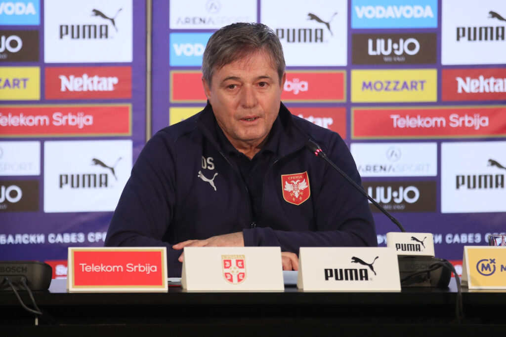 DRAGAN STOJKOVIC PIKSI selektor i trener fudbalera reprezentacije Srbije na press konferenciji u sportskom centru FSS, Stara Pazova 07.10.2024. godine Foto: Ivica Veselinov / MN Press Fudbal, Srbija, Pres konferencija