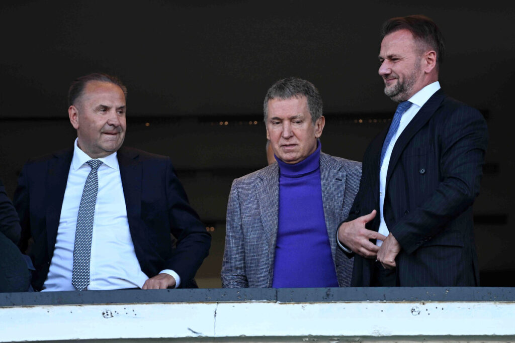 funkcioneri na utakmici Superlige prvenstva Srbije Partizana protiv Cukarickog na stadionu Partizana, Beograd 26.10.2024. godine Foto: Marko Metlas Fudbal, Partizan, Superliga Prvenstvo Srbije, Cukaricki