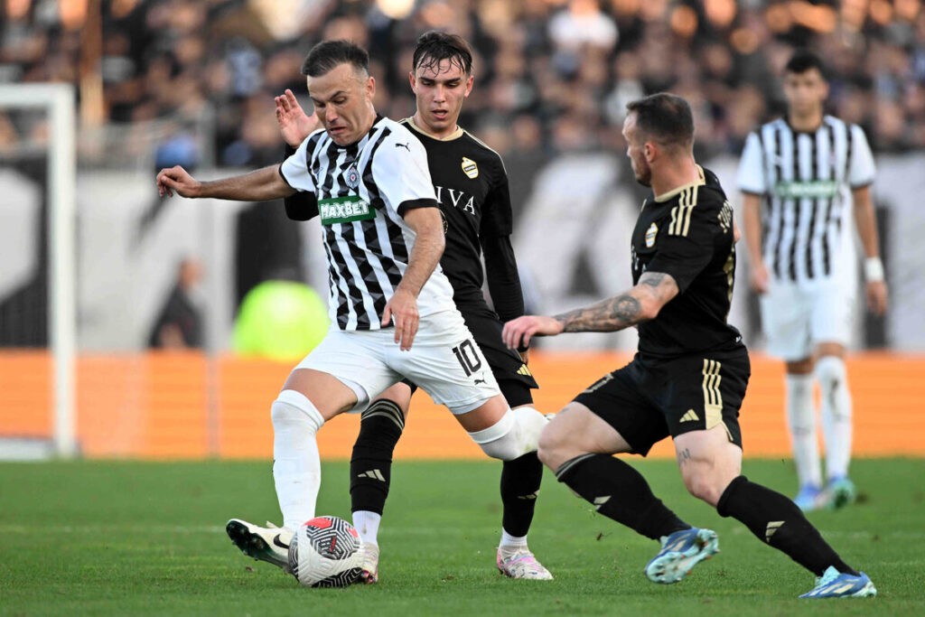 fudbaler Partizana na utakmici Superlige prvenstva Srbije protiv Cukarickog na stadionu Partizana, Beograd 26.10.2024. godine Foto: Marko Metlas Fudbal, Partizan, Superliga Prvenstvo Srbije, Cukaricki