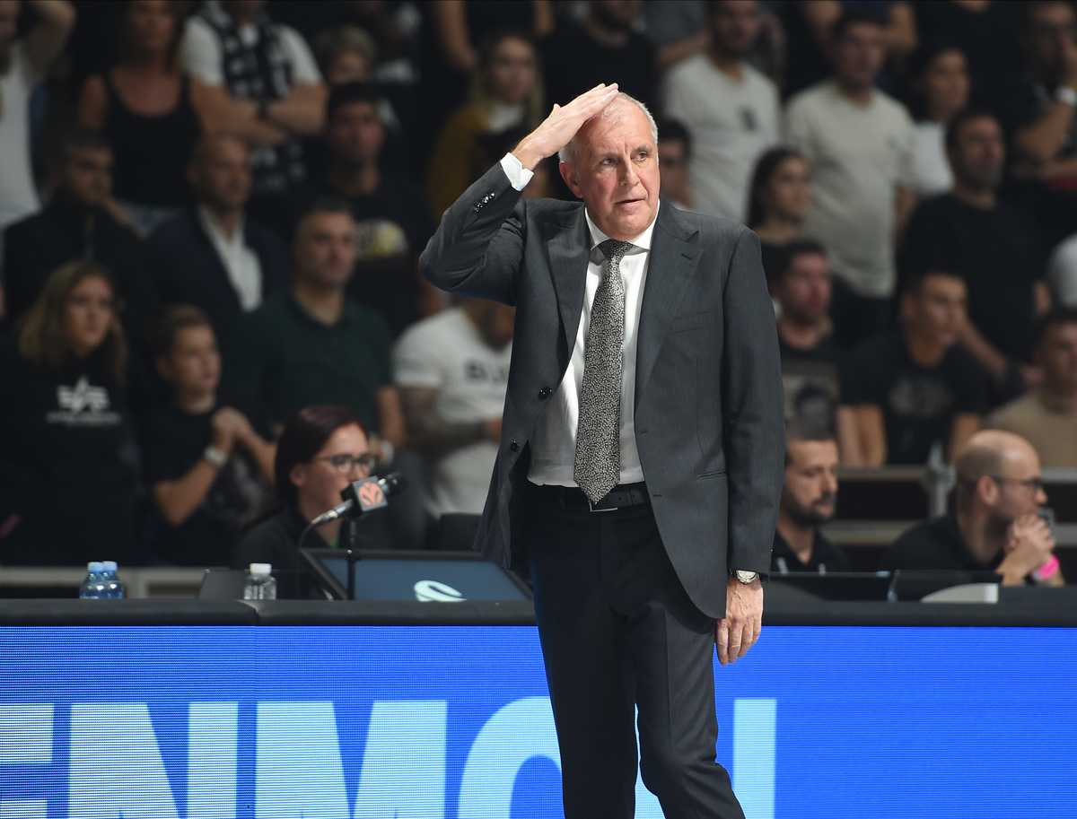 Trener Partizana, na utakmici Evrolige protiv Monaka, u hali Aleksandar Nikolic. Belgrade, 30.10.2024. foto: Nebojsa Parausic/ MN Press BASKETBALL, EUROLEAGUE, PARTIZAN, MONACO