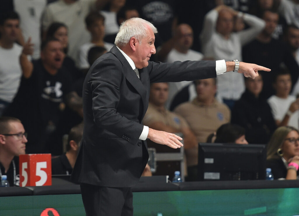 Trener Partizana, na utakmici Evrolige protiv Monaka, u hali Aleksandar Nikolic. Belgrade, 30.10.2024. foto: Nebojsa Parausic/ MN Press BASKETBALL, EUROLEAGUE, PARTIZAN, MONACO