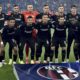 Bologna's players pose for a team photo prior to the Champions League opening phase soccer match between Aston Villa and Bologna at the Villa Park in Birmingham, England, Tuesday, Oct. 22, 2024. (AP Photo/Rui Vieira)