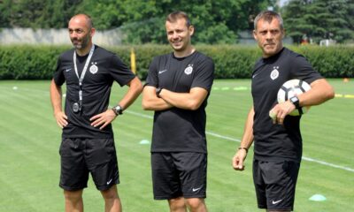 Okupljanje fudbalera Partizana u SC Teleoptik, Zemunelo. ZARKO LAZETIC, BRANKO MIRJACIC, GORAN PANDUROVIC, treneri. Beograd, 11.06.2018. foto: Nebojsa Parausic Fudbal, Partizan