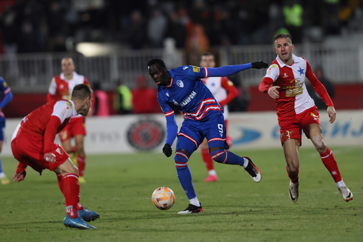 PEPE CHERIF NDIAYE Pepe Cerif Ndiaje fudbaler Crvene zvezde na utakmici Superlige Prvenstva Srbije protiv Vojvodine Novi Sad na stadionu Karadjordje, Novi Sad 25.11.2023. godine Foto: Marko Metlas Fudbal, Crvena zvezda, Superliga Prvenstvo Srbije, Vojvodina Novi Sad