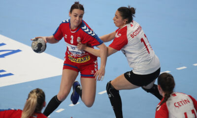 TEODORA VELICKOVIC rukometasica Srbije na utakmici EHF kvalifikacija za Evropsko Prvenstvo protiv Turske u Kristalnoj Dvorani, Zrenjanin 07.04.2024. godine Foto: Ivica Veselinov / MN PRESS RUKOMET, HANDBALL, SRBIJA, TURSKA, TURKEY, EHF