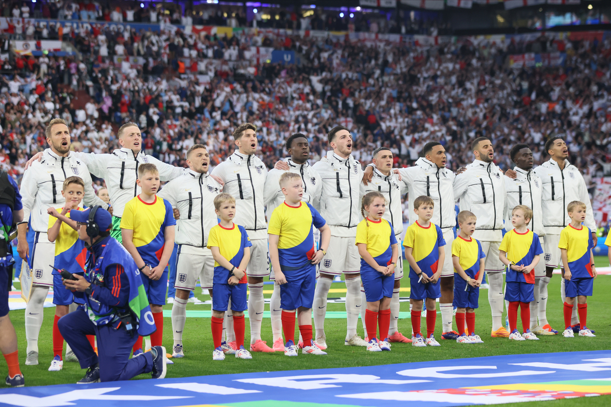 EKIPA fudbalera reprezentacije Engleske na utakmici UEFA Evropskog prvenstva 2024 godine protiv Srbije na stadionu AufSalke arena, Gelzenkirhen, 16.06.2024. godine Foto: Marko Metlas Fudbal, Reprezentacija, Srbija, UEFA Evropsko prvenstvo, EURO 2024, Engleska