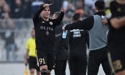 MIHAJLO CVETKOVIC fudbaler Cukarickog na utakmici Superlige Prvenstva Srbije protiv Partizana na stadionu Partizana, Beograd 26.10.2024. godine Foto: Marko Metlas Fudbal, Partizan, Superliga Prvenstvo Srbije, Cukaricki