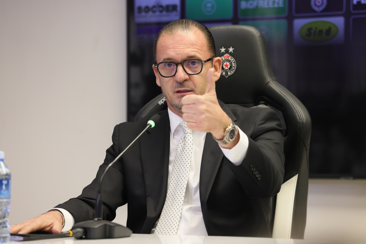 PREDRAG MIJATOVIC clan Uprave fudbalera Partizana pres konferencija na stadionu Partizana, Beograd 09.11.2024. godine Foto: MN PRESS Fudbal, Partizan