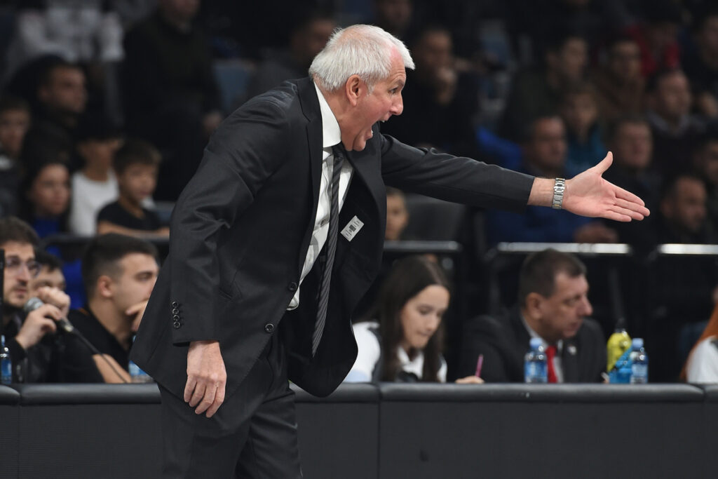 ZELIMIR OBRADOVIC ZELJKO trener kosarkasa Partizana na utakmici ABA lige protiv Dubaija u hali Beogradska arena. Beograd, 10.11.2024. foto: Nebojsa Parausic Kosarka, Partizan, ABA liga, Dubai