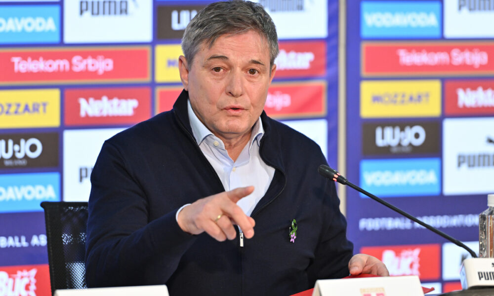 DRAGAN STOJKOVIC PIKSI selektor i trener fudbalske reprezentacije Srbije pres konferencija u sportskom centru FSS, Stara Pazova 11.11.2024. godine Foto: Marko Metlas Fudbal, Srbija, Pres konferencija