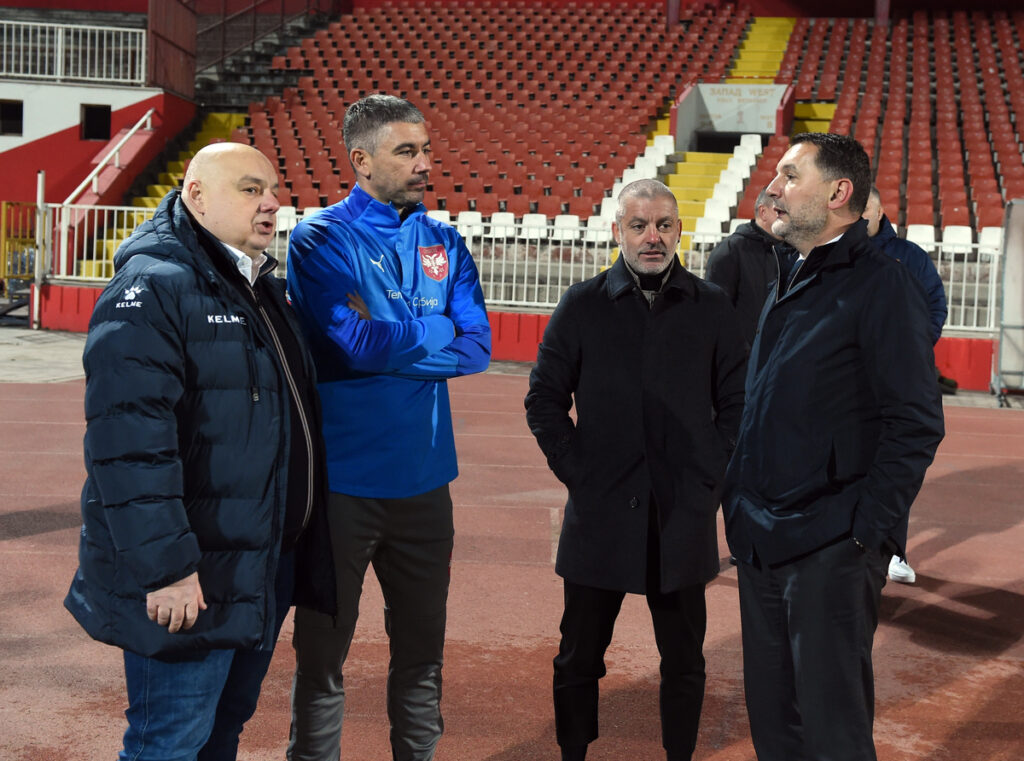 Trening mladih fudbalera Srbije U21 na stadionu Karadjordje. DRAGOLJUB ZBILJIC, ALEKSANDAR KOLAROV, NIKOLA LAZETIC, BRANKO RADUJKO, Novi Sad, 12.11.2024. Foto: Nebojsa Parausic Fudbal, U21 Srbija