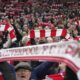 Navijači Liverpula, Liverpool's supporters cheer during the English Premier League soccer match between Liverpool and Brighton at the Anfield stadium in Liverpool, England, Saturday, Nov. 2, 2024. (AP Photo/Jon Super)