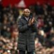 FILE - Then-Crystal Palace's head coach Patrick Vieira applauds during the English Premier League soccer match between Manchester United and Crystal Palace, at the Old Trafford stadium in Manchester, England, Saturday, Feb. 4, 2023. (AP Photo/Dave Thompson, File)