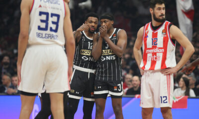 kosarkas Crvene Zvezde na utakmici Evrolige protiv Partizana u hali Beogradska Arena, Beograd 21.11.2024. godine Foto: Ivica Veselinov / MN PRESS KOSARKA, BASKETBALL, EVROLIGA, EUROLEAGUE, CRVENA ZVEZDA, PARTIZAN