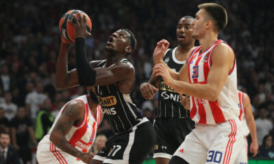 kosarkas Partizana na utakmici Evrolige protiv Crvene zvezde u hali Beogradska Arena, Beograd 21.11.2024. godine Foto: Ivica Veselinov / MN PRESS KOSARKA, BASKETBALL, EVROLIGA, EUROLEAGUE, CRVENA ZVEZDA, PARTIZAN