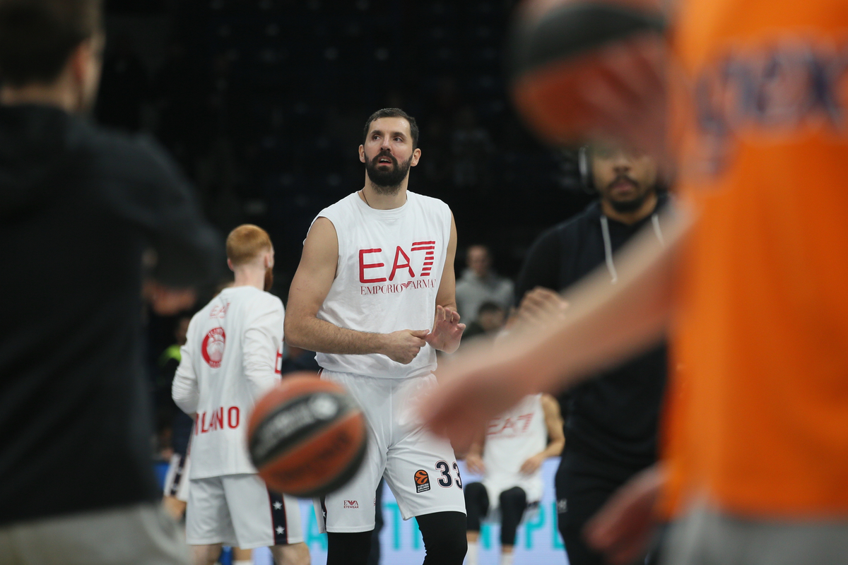 kosarkas Olimpije Milano na utakmici Evrolige protiv Partizana u hali Beogradska Arena, Beograd 15.11.2024. godine Foto: Ivica Veselinov / MN PRESS KOSARKA, BASKETBALL, EVROLIGA, EUROLEAGUE, PARTIZAN, ARMANI MILANO