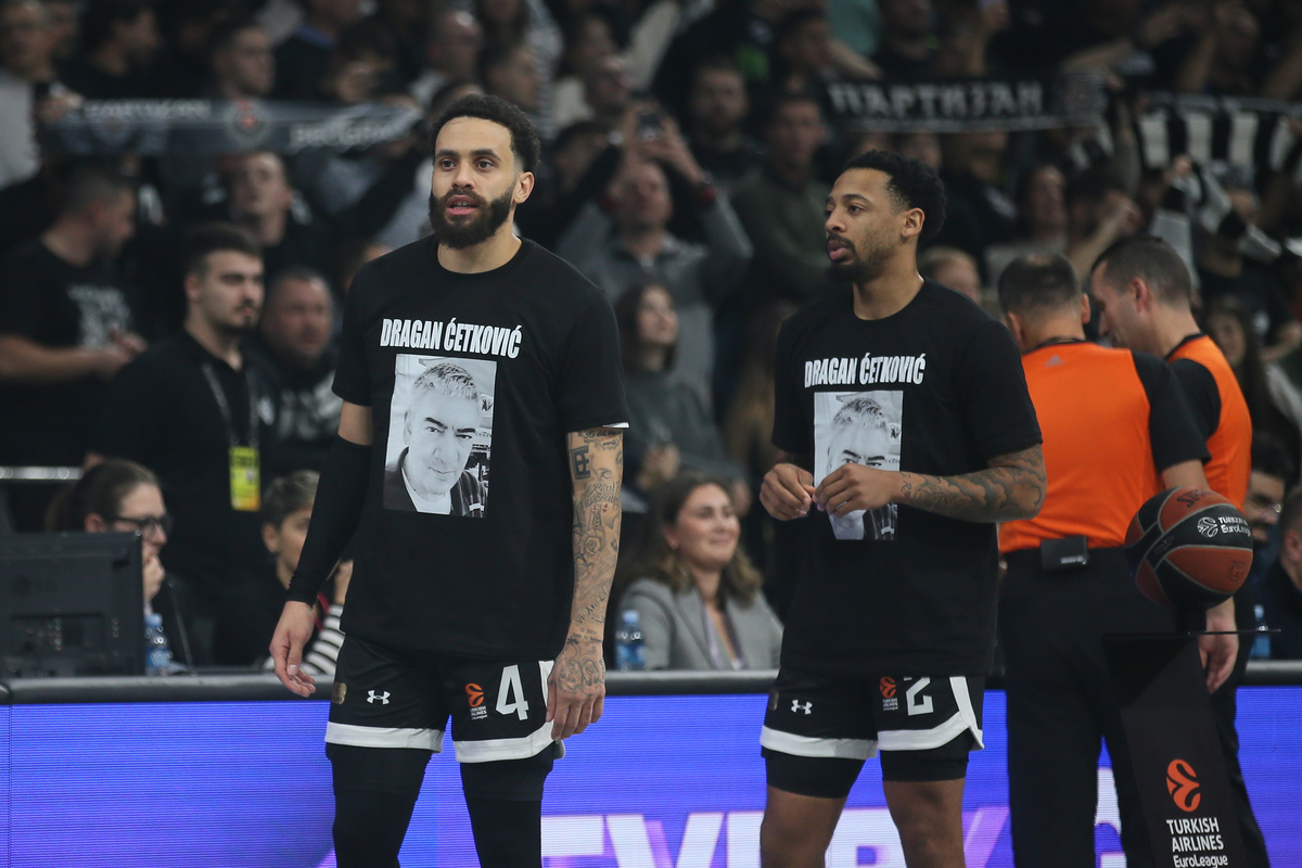 kosarkas Partizana na utakmici Evrolige protiv Armanija u hali Beogradska Arena, Beograd 15.11.2024. godine Foto: Ivica Veselinov / MN PRESS KOSARKA, BASKETBALL, EVROLIGA, EUROLEAGUE, PARTIZAN, ARMANI MILANO