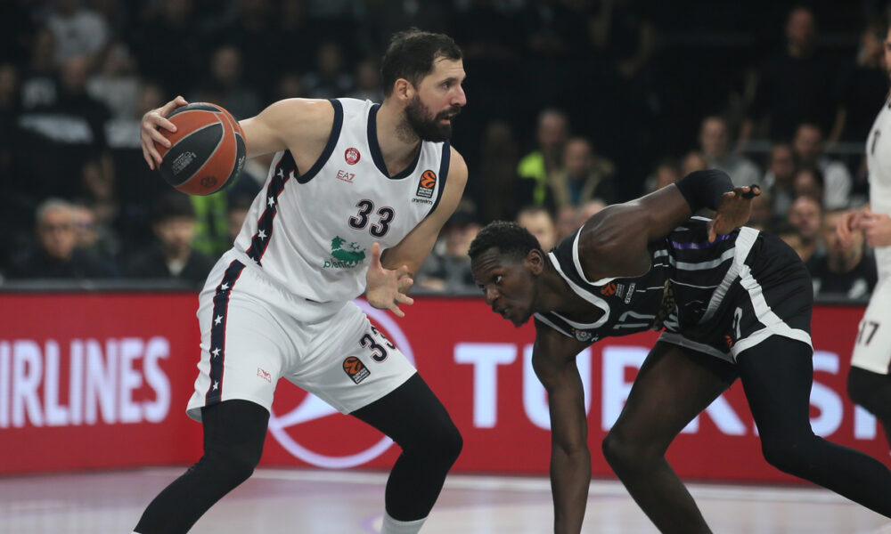 kosarkas Olimpije Milano na utakmici Evrolige protiv Partizana u hali Beogradska Arena, Beograd 15.11.2024. godine Foto: Ivica Veselinov / MN PRESS KOSARKA, BASKETBALL, EVROLIGA, EUROLEAGUE, PARTIZAN, ARMANI MILANO