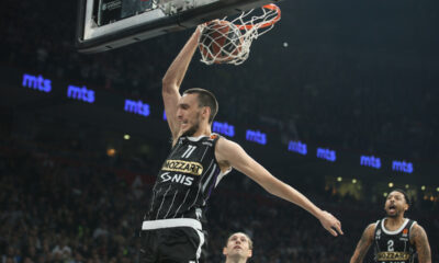 kosarkas Partizana na utakmici Evrolige protiv Armanija u hali Beogradska Arena, Beograd 15.11.2024. godine Foto: Ivica Veselinov / MN PRESS KOSARKA, BASKETBALL, EVROLIGA, EUROLEAGUE, PARTIZAN, ARMANI MILANO