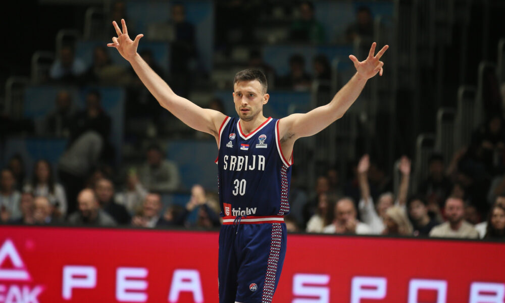 kosarkas Srbije na utakmici kvalifikacija za Evropsko Prvenstvo protiv Danske u hali Aleksandar Nikolic, Beograd 24.11.2024. godine Foto: Ivica Veselinov / MN PRESS KOSARKA, BASKETBALL, KVALIFIKACIJE, SRBIJA, DANSKA, DENMARK, SERBIA