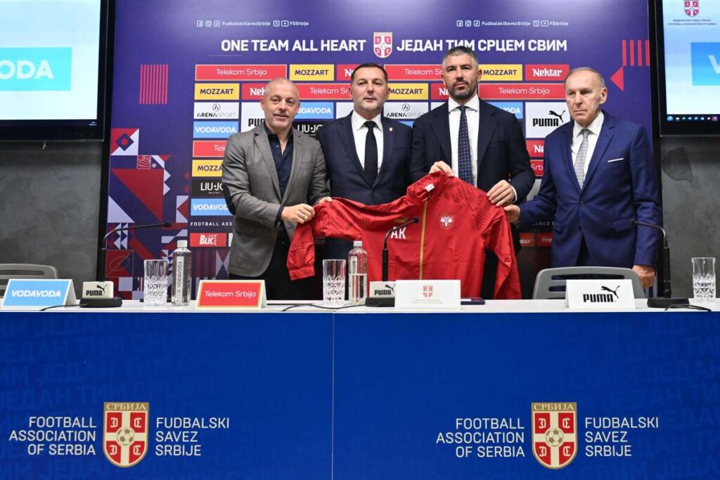 ALEKSANDAR KOLAROV selektor i trener U21 fudbalske reprezentacije Srbije pres konferencija u sportskom centru FSS, Stara Pazova 08.11.2024. godine Foto: Marko Metlas Fudbal, Srbija, U21