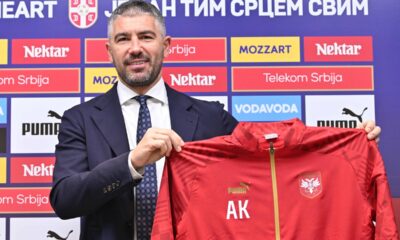 ALEKSANDAR KOLAROV selektor i trener U21 fudbalske reprezentacije Srbije pres konferencija u sportskom centru FSS, Stara Pazova 08.11.2024. godine Foto: Marko Metlas Fudbal, Srbija, U21