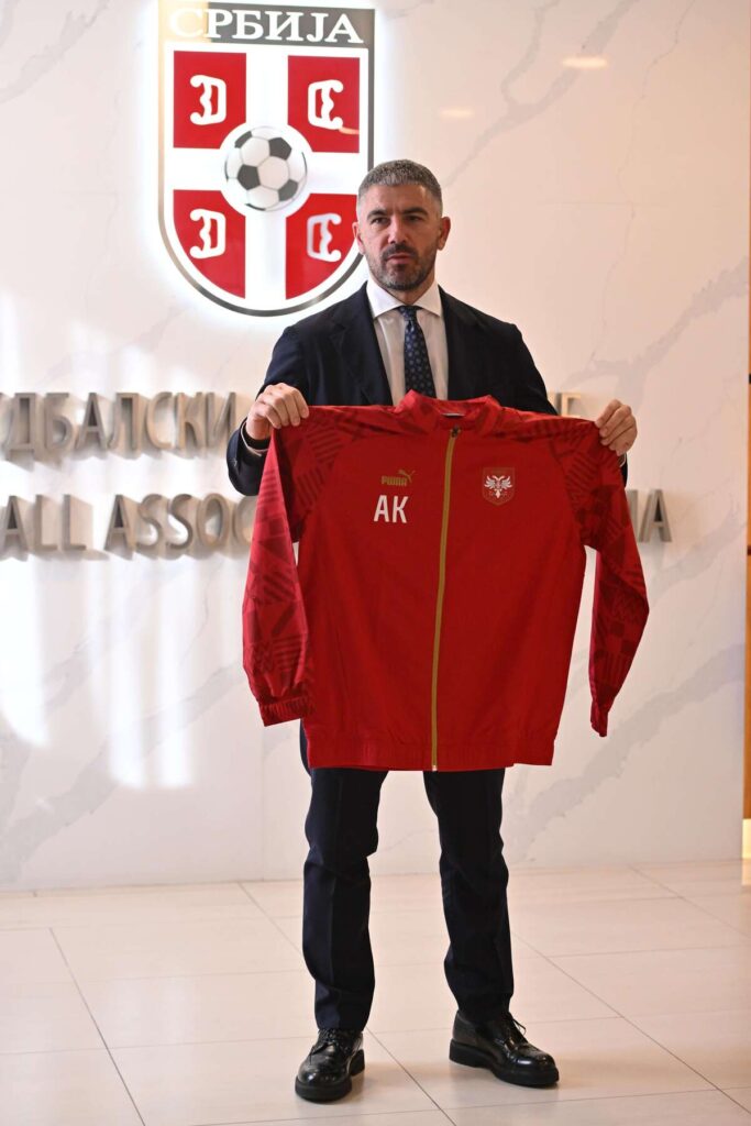 ALEKSANDAR KOLAROV selektor i trener U21 fudbalske reprezentacije Srbije pres konferencija u sportskom centru FSS, Stara Pazova 08.11.2024. godine Foto: Marko Metlas Fudbal, Srbija, U21