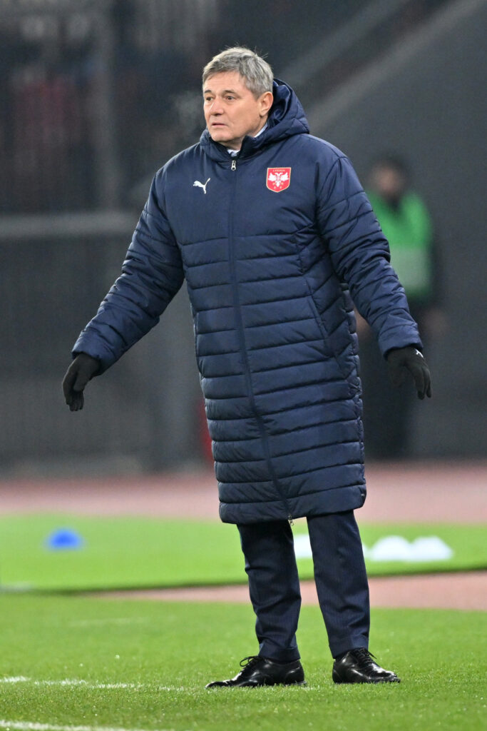 Selektor reprezentacije Srbije na utakmici UEFA Lige nacija protiv Svajcarske na stadionu Lecigrund, Cirih 15.11.2024. godine Foto: Marko Metlas Fudbal, Srbija, Svajcarska, UEFA Liga nacija