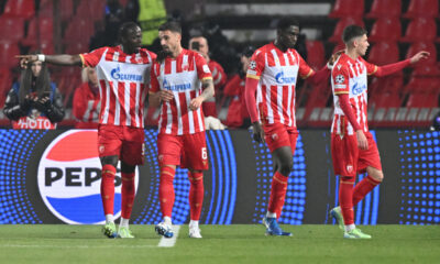 fudbaler Crvene zvezde na utakmici UEFA Lige sampiona protiv Stutgarta na stadionu Rajko Mitic, Beograd 27.11.2024. godine Foto: Marko Metlas Fudbal, Liga sampiona, Crvena zvezda, Stutgart