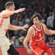 kosarkas Crvene zvezde na utakmici Evrolige protiv Bajerna u hali Beogradska arena, Beograd 29.11.2024. godine Foto: Marko Metlas Kosarka, Crvena zvezda, Evroliga, Bajern Minhen, Bajern